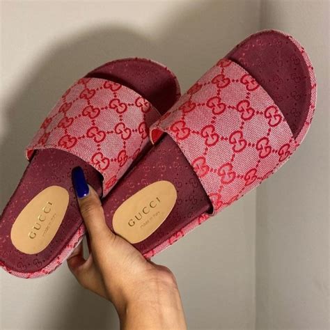 nordstrom gucci women's slides|gucci slides pink fluffy.